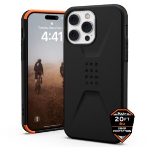 Urban Armor Gear (UAG) Civilian Tough Case for Apple iPhone 14 Pro Max - Black