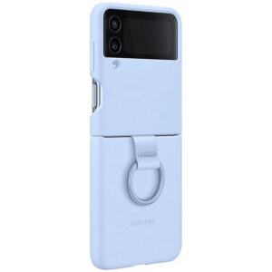 Official Silicone Case Cover with Ring for Samsung Galaxy Z Flip4 5G - Artic Blue