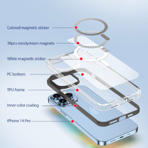DUX DUCIS Clin2 Clear Tough with MagSafe Case for Apple iPhone 14 Pro - Blue