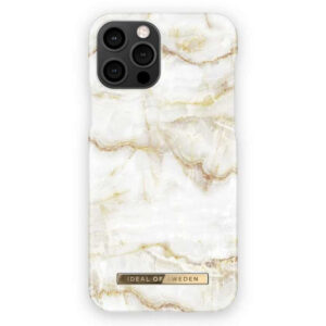 iDeal of Sweden Stylish Marble Fashion Rear Case Cover for Apple iPhone 12/ 12 Pro - Golden Pearl