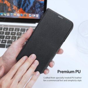 DUX DUCIS Skin X2 Tough Rugged Flip Wallet Case for Samsung Galaxy A14 4G / 5G - Black