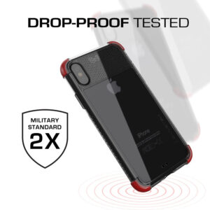 Ghostek Covert 2 Clear Protective Rear Case Cover for Apple iPhone X / Xs - Red