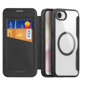 DUX DUCIS Skin X Pro Magnetic Flip Wallet Case for Apple iPhone 16e - Black