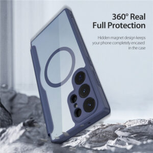 DUX DUCIS Skin X Pro Tough Rugged Flip Wallet Case for Samsung Galaxy S23 Ultra - Blue