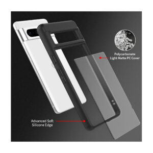 Armoured™ Shield Tough Matte Frosted Rear Case for Google Pixel 7 Pro - Black