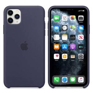 Official Apple Silicone Rear Case Cover for iPhone 11 Pro Max - Midnight Blue