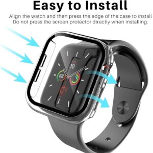 2 X Tough Protective Case Cover for Apple Watch 45mm Series 7 - Clear