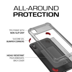 Ghostek COVERT2 Tough Clear Silicone Case Cover for Apple iPhone XS Max - Red