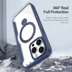 DUX DUCIS Skin X Pro MagSafe Standing Flip Wallet Case for Apple iPhone 16 Pro Max - Blue