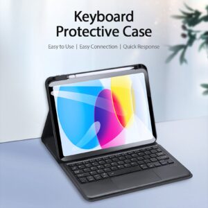DUX DUCIS Bluetooth Keyboard Case for Apple iPad 10.9" (10th Gen. 2022) Black