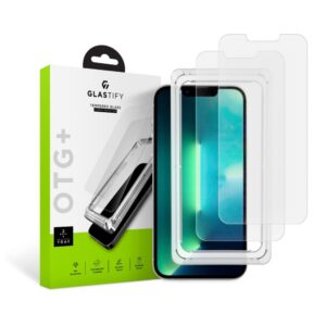 Glastify OTG+ 2-Pack Tempered Glass Screen Protector for Apple iPhone 13 Pro Max