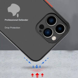 Armoured™ Camera Shield Lite Case Cover for iPhone 14 Pro - Black / Red