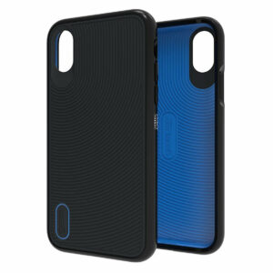 Gear4 Battersea D30 Shockproof Case Cover for Apple iPhone X & XS - Black & Blue