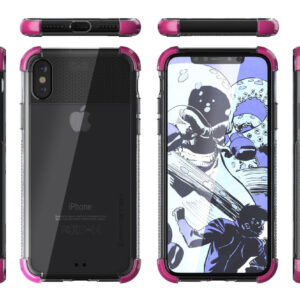 Ghostek COVERT2 Tough Clear Silicone Case Cover for Apple iPhone X / XS - Pink