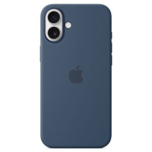 Official Apple Silicone Magsafe Rear Case Cover for iPhone 16 Plus - Denim