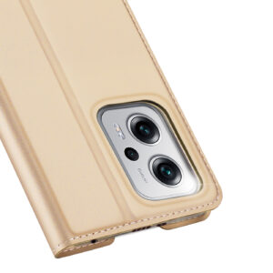 DUX DUCIS Skin Pro Faux Leather Wallet Flip Case for Xiaomi Poco X4 GT - Gold