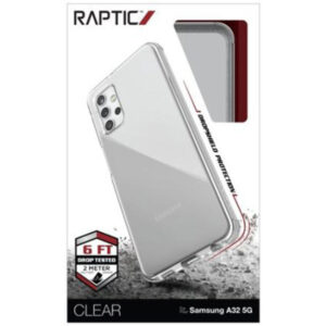 Raptic Clear Tough Rugged Rear Case Cover for Samsung Galaxy A32 5G - Clear