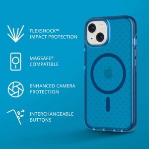 Tech21 EvoCheck Tough MagSafe Rear Case Cover for Apple iPhone 14 - Classic Blue