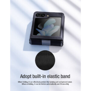 Nillkin Qin Leather Book Case Cover for Samsung Galaxy Z Flip5 5G - Dark Green