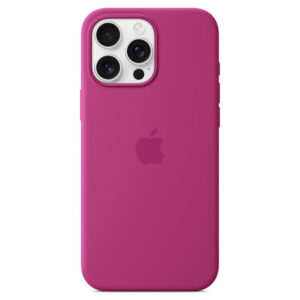 Official Apple Silicone Magsafe Rear Case Cover for iPhone 16 Pro Max - Fuschia