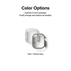 Ringke Slim Case Cover 2-pack for Apple Watch Ultra 49MM - Clear & Matte Black