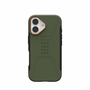 Urban Armor Gear (UAG) Civilian MagSafe Tough Case for Apple iPhone 17 - Olive/Orange