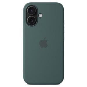 Official Apple Silicone Magsafe Rear Case Cover for iPhone 16 - Lake Green