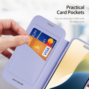 DUX DUCIS Skin X Pro MagSafe Flip Wallet Case for Apple iPhone 16 - Purple