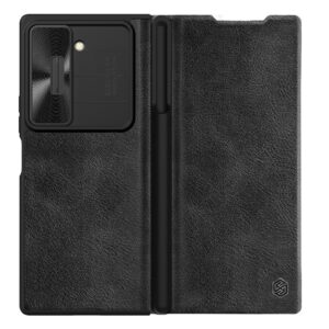 Nillkin Qin Pro Leather Lens Protector Case for Samsung Galaxy Z Fold6 5G - Black