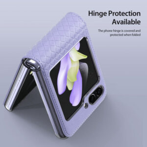 Dux Ducis Bril Leather Case Cover for Samsung Galaxy Z Flip5 5G - Purple