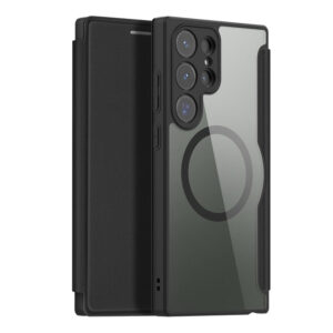 DUX DUCIS Skin X Pro Tough Rugged Flip Wallet Case for Samsung Galaxy S23 Ultra - Black