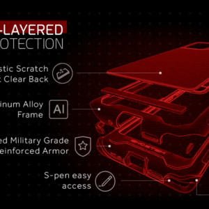 Ghostek Atomic Slim 3 Aluminum Tough Case Cover for Samsung Galaxy Note 20 & 5G - Red