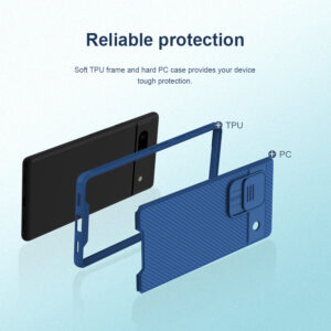 Nillkin CamShield Pro Lens Protector Case for Google Pixel 7a - Blue