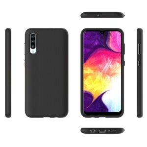 Matte Tough Rugged Rear Case Cover for Samsung Galaxy A50 - Black