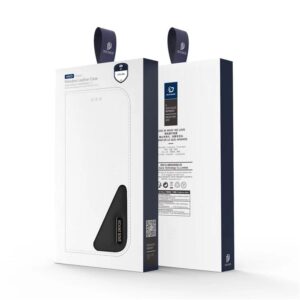 DUX DUCIS Genuine Real Leather Flip RFID Wallet Case for Apple iPhone 16 Pro - Black