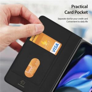 Dux Ducis Bril Leather Wallet Flip Case for Google Pixel 9 Pro Fold - Black