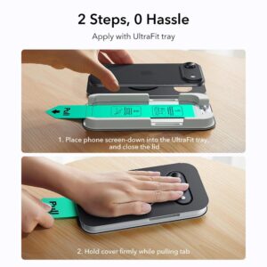 ESR 2-Pack Ultrafit Tempered Glass Screen Protector for Apple iPhone 17 Air - Black Edge