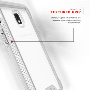 Zizo ION Series Hybrid Tough Case for Samsung Galaxy J7 2018 - Silver / Clear