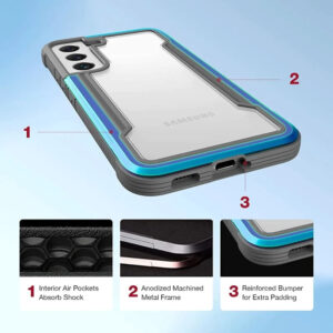 Raptic ShieldPro Tough Rugged Rear Case Cover for Samsung Galaxy S23 Plus - Black