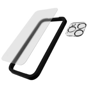 Tech21 Anti Glare Impact Glass Screen and Lens Protector Bundle for Apple iPhone 15 Pro