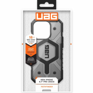 Urban Armor Gear (UAG) Pathfinder MagSafe Tough Case for iPhone 15 Pro - Ash