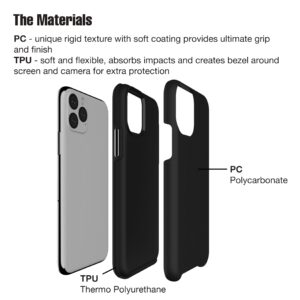 Matte Tough Rear Case for Apple iPhone 7 Plus / 8 Plus - Black