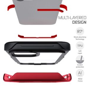 Ghostek Atomic Slim 3 Aluminum Tough Case Cover for Apple iPhone 12 Pro Max - Red