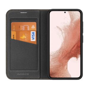 DUX DUCIS Skin X2 Tough Flip Wallet Stand Case for Samsung Galaxy S23+ (Plus) - Black