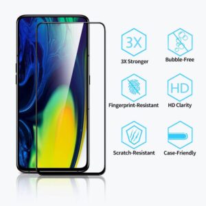 ESR Full Coverage Glass Screen Protector for Samsung Galaxy A80 - Black, 2 Pack