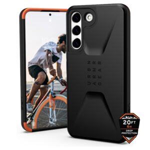 Urban Armor Gear (UAG) Samsung Galaxy S22 5G Case Rugged Cover Civilian - Black