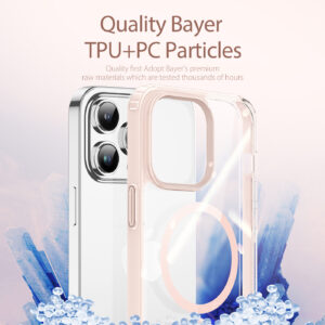 DUX DUCIS Clin2 Clear Tough with MagSafe Case for Apple iPhone 14 Pro Max - Pink