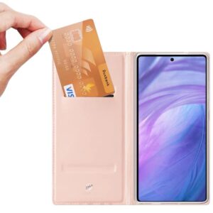 DUX DUCIS Skin Pro Faux Leather Wallet Flip Case for Samsung Galaxy S25 Ultra - Rose Gold