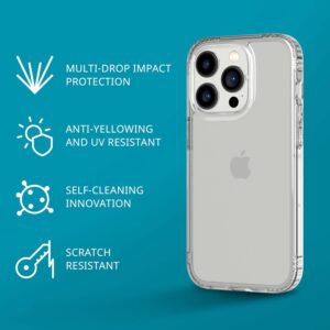 Tech21 EvoClear Tough Rear Case Cover for Apple iPhone 14 Pro - Clear