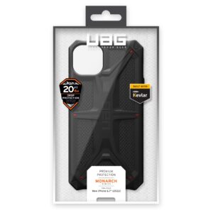 Urban Armor Gear (UAG) Monarch Tough Rugged Case for Apple iPhone 14 Plus - KEVLAR Black